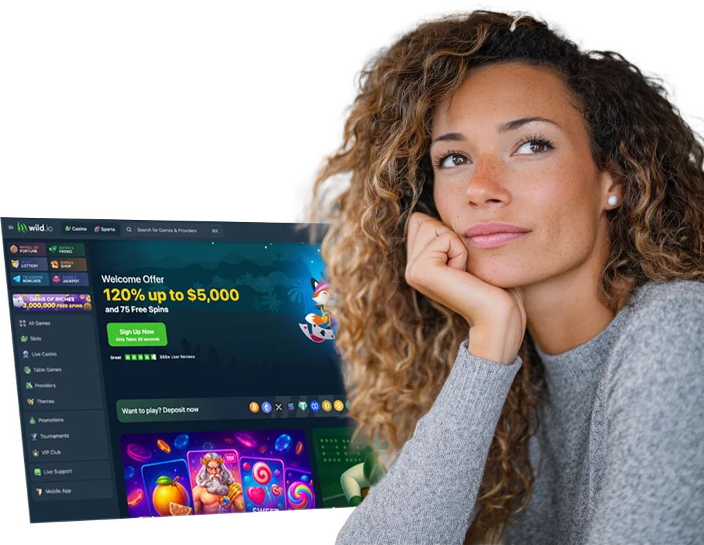 American woman considering whether Wild.io is legit.