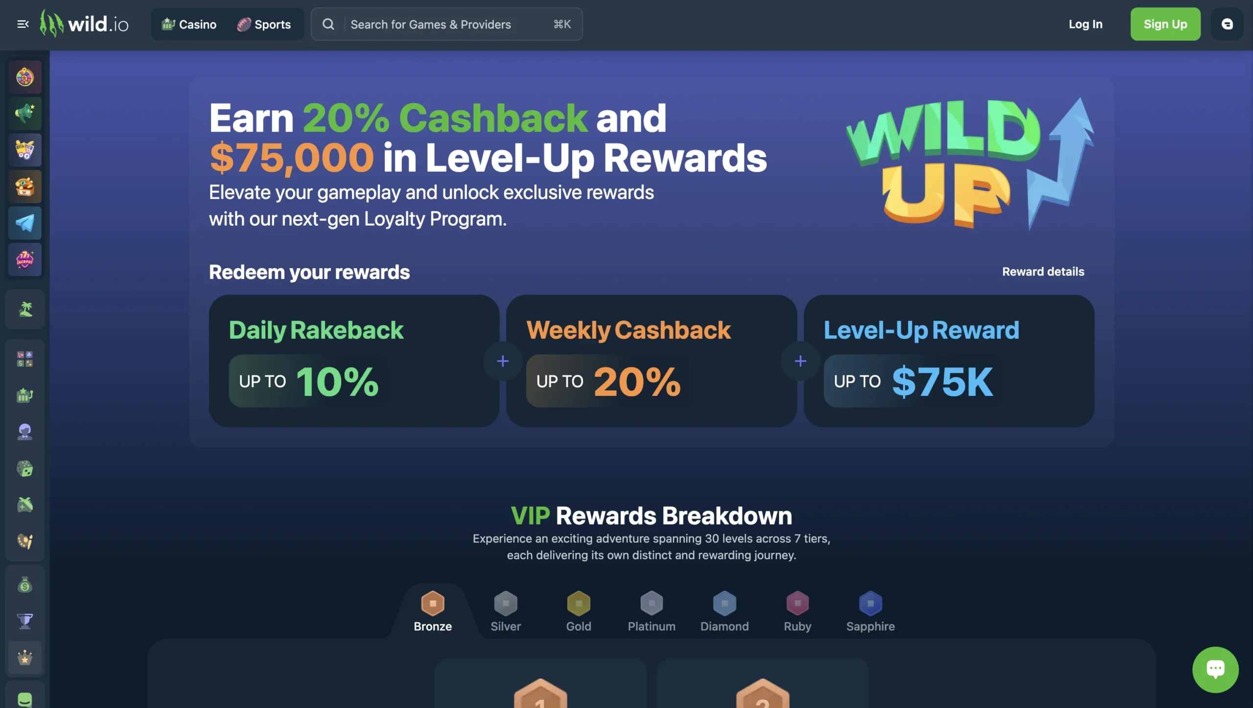 Wild io VIP Club Rewards